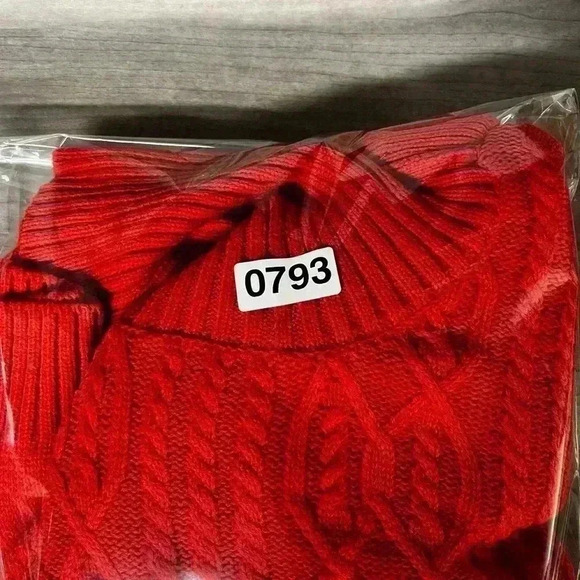 GH Bass Co. NWT Sweater Fall Womens M button cowl neck cute Waffle weave 0793 - Picture 8 of 8